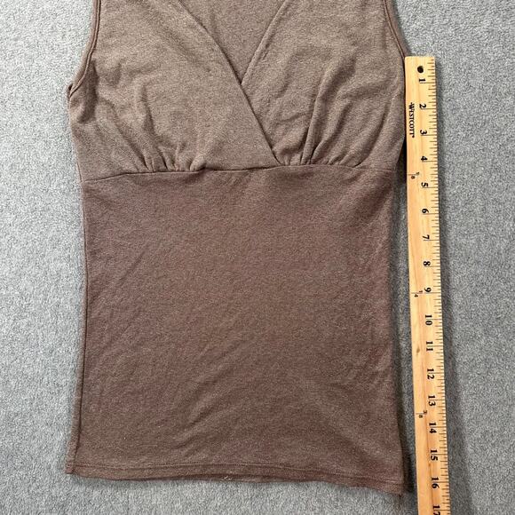 Michael Stars Brown Metallic Crossover Over Tank Top Y2K One Size Fits Most - Picture 5 of 6